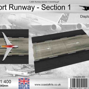 Coastal Kits CKS260-400 - DIORAMA 1/400 Display Base - Vzletová - Přistávací Dráha - Runway Section 1
