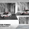 Coastal Kits CKS700 - DIORAMA 1/48 Display Base Winter Forest Base & Background