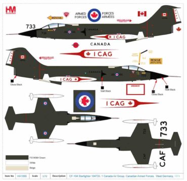 Modely letadel F-104 Starfighter Lockheed Hobby Master HA1065 - Lockheed CF-104G Starfighter , '104733‘ 1 Canada Air Group Canadian Armed Forces , West Germany 1974 Diecast models aircraft Modely dopravních letadel Diecast models airplanes airliner Modely vrtulníků Diecast models helicopters Diecast models cars Modely vojenské techniky Diecast models military vehicles Modely raket Diecast models rockets Sběratelské Hotové Kovové modely