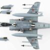 Modely letadel Harrier AV-8 Sea Harrier AV-8S Matador Harrier II McDonnell Douglas AV-8B Harrier II British Aerospace Harrier II Diecast aircraft models Hobby Master HA2627 - McDonnell Douglas AV-8B Harrier II Plus , ‚1-19‘ Marina Militare - Italian Navy , North Arabian Sea 2002 "Operation Eduring Freedom"